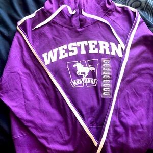 Western university hoodie.